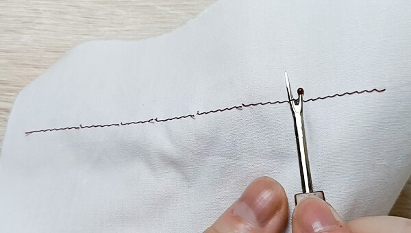 5目おきに糸を切る