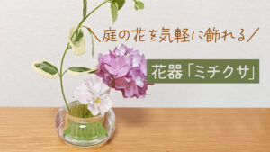 花器「ミチクサ」をレビュー｜庭の花を気軽に楽しめる一輪挿し