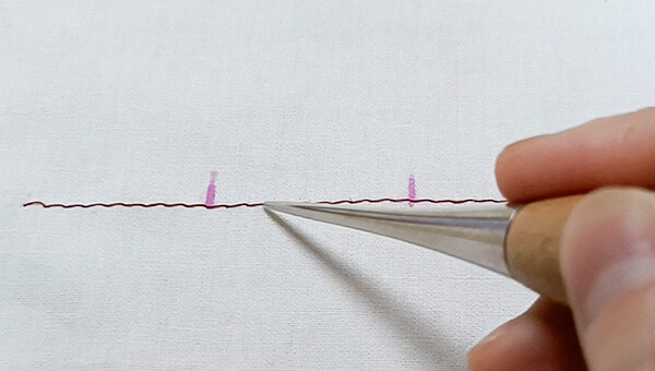 ミシンの長さを確認する方法②